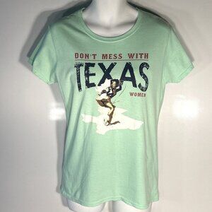 Gildan SZ L "Don't Mess with Texas" Cowgirl T-Shirt Western Rodeo Graphic